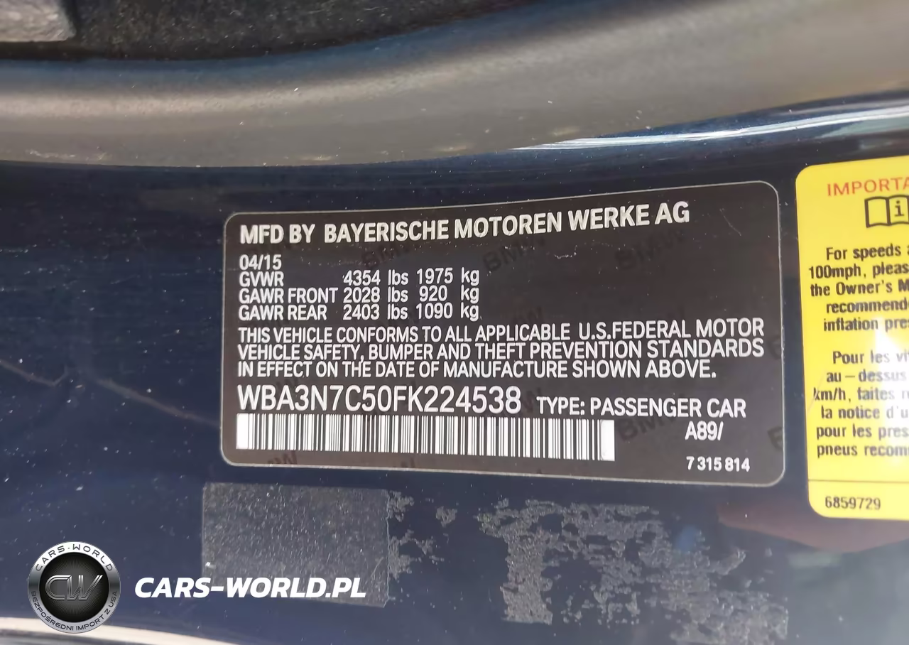 2015 BMW 428I VIN:WBA3N7C50FK224538 - 9