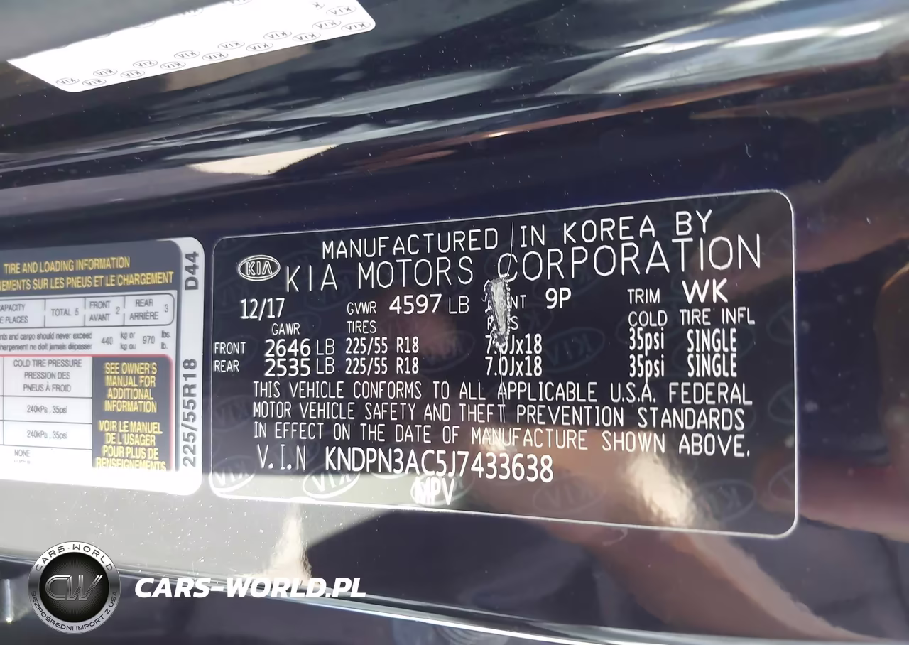 2018 Kia Sportage Ex VIN:KNDPN3AC5J7433638 - 9