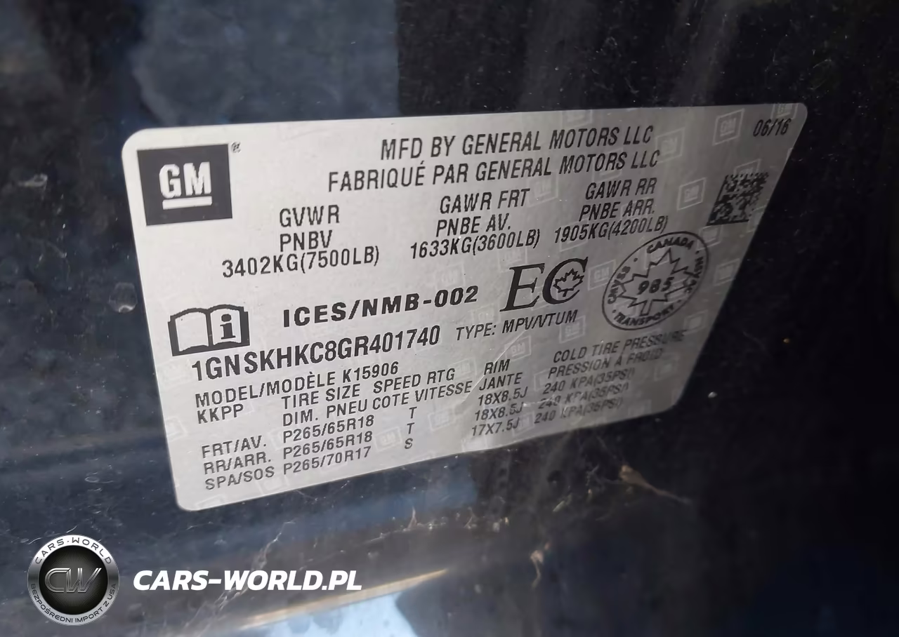 2016 Chevrolet Suburban Lt VIN:1GNSKHKC8GR401740 - 9