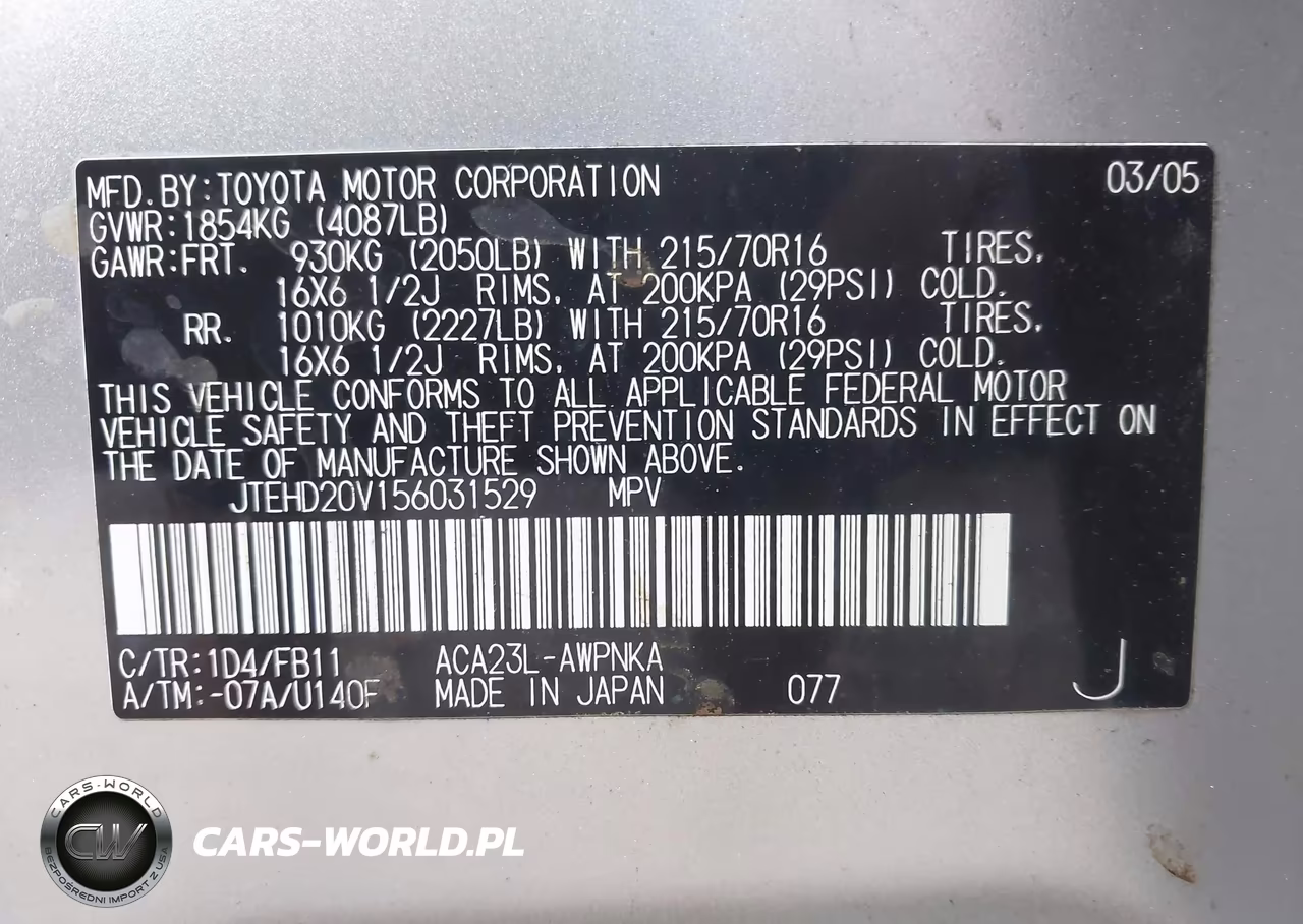 2005 Toyota Rav4 VIN:JTEHD20V156031529 - 9