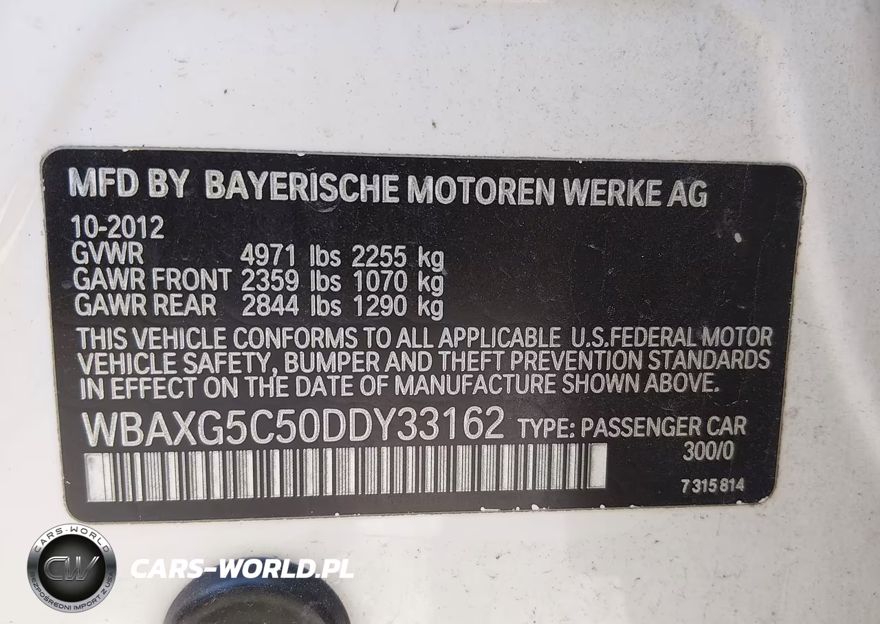 2013 BMW 528I VIN:WBAXG5C50DDY33162 - 9