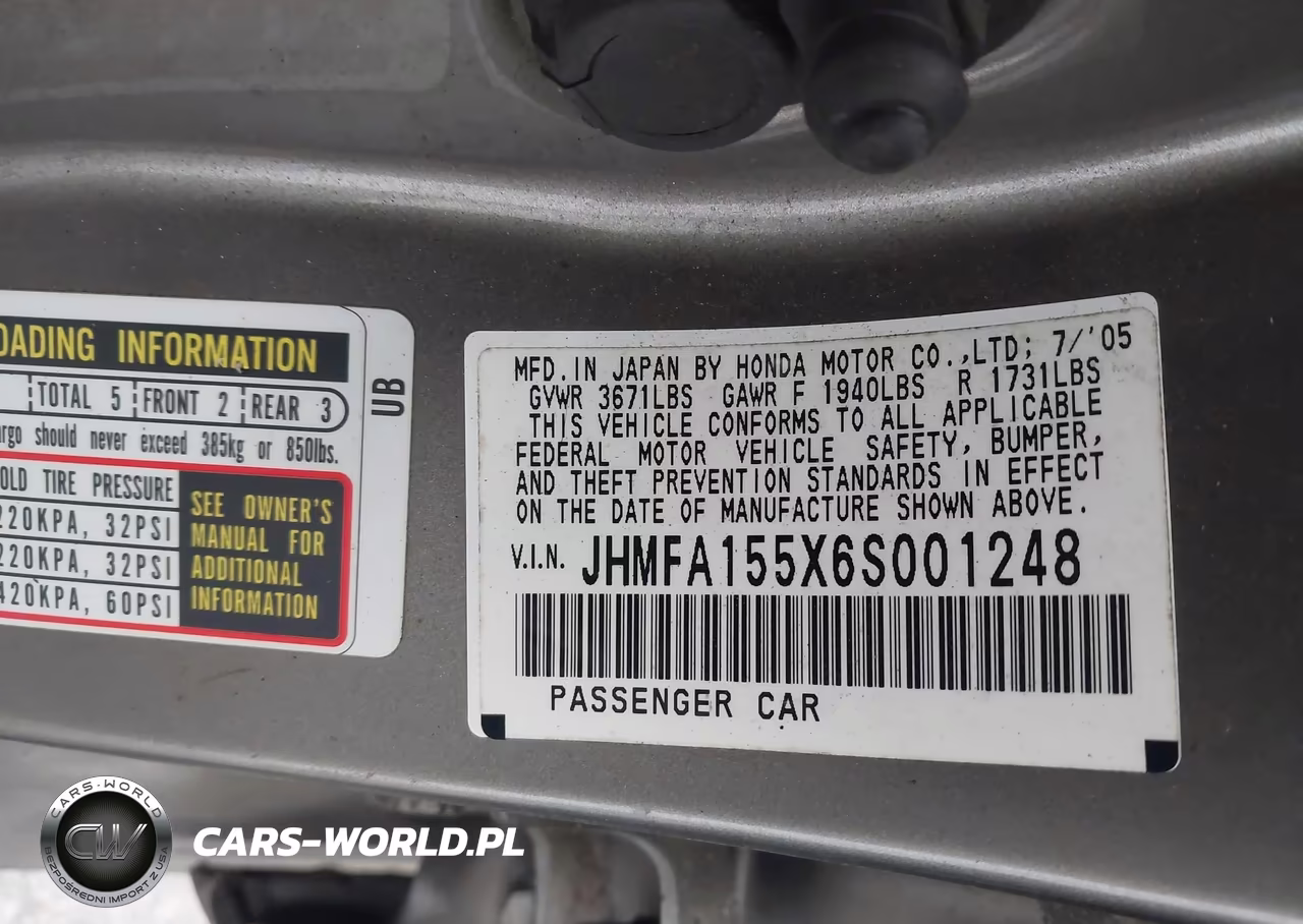 2006 Honda Civic Lx VIN:JHMFA155X6S001248 - 9