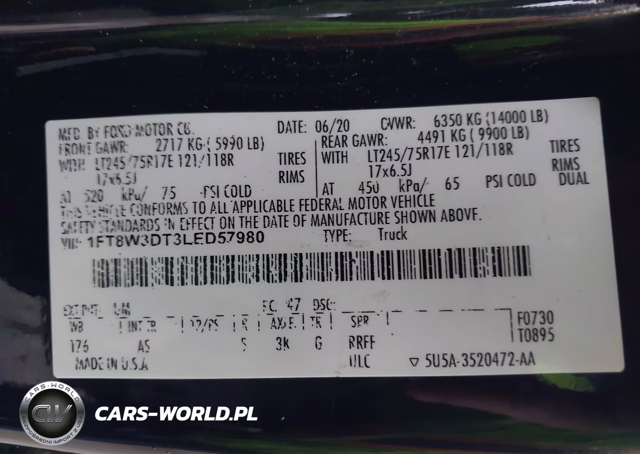 2020 Ford F-350 Xl VIN:1FT8W3DT3LED57980 - 8