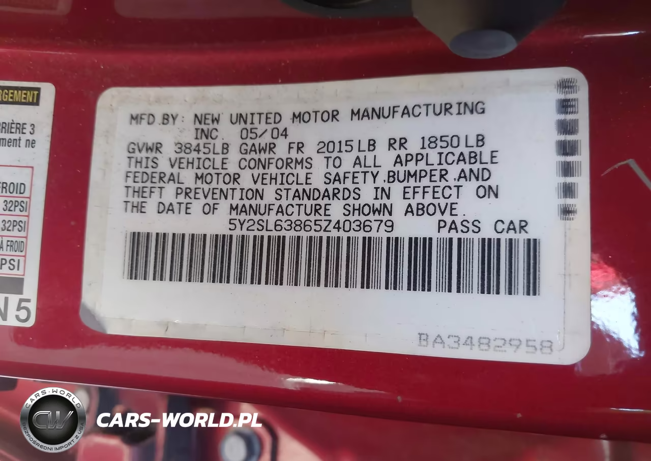2005 Pontiac Vibe VIN:5Y2SL63865Z403679 - 9