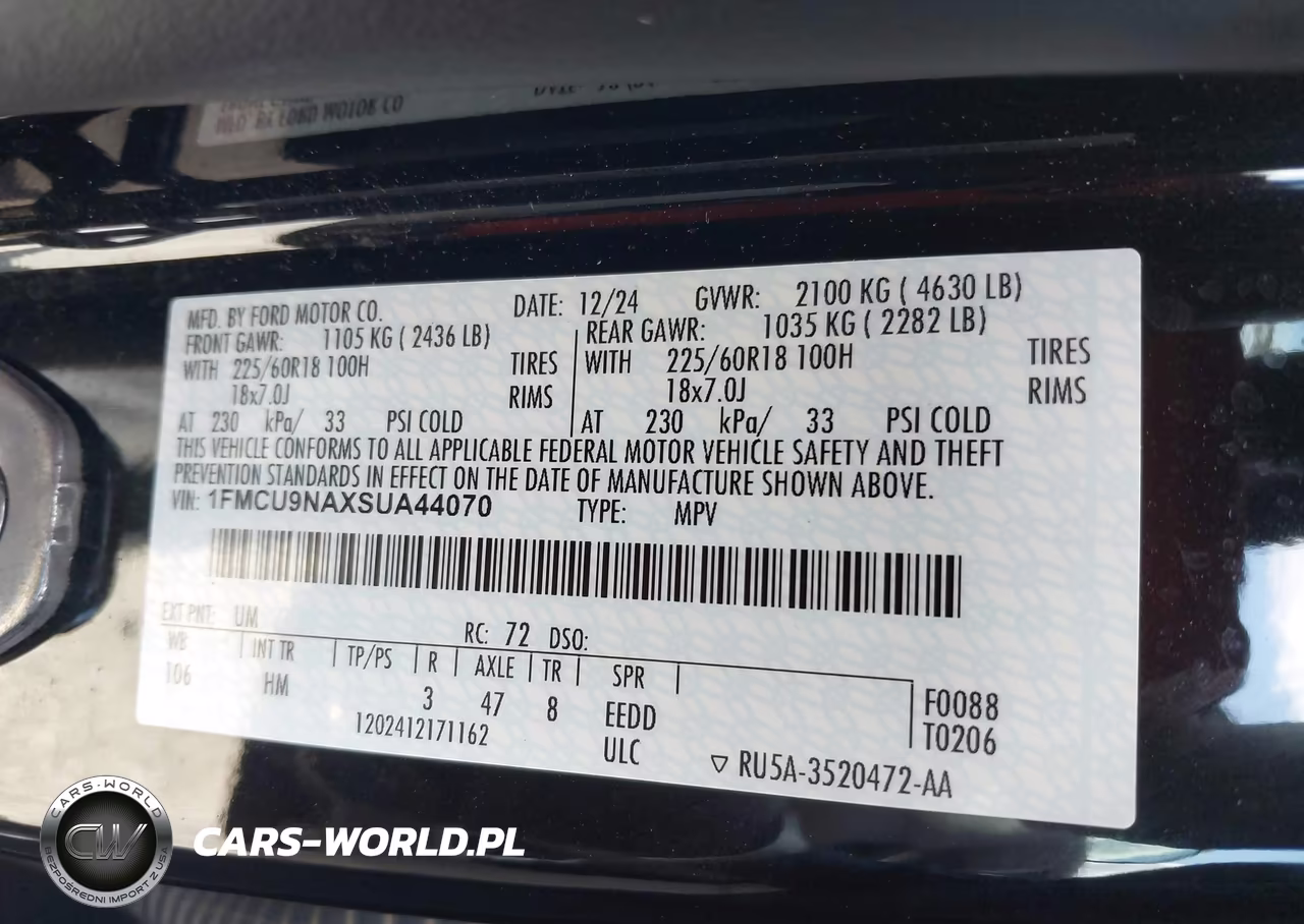 2025 Ford Escape St-Line Select VIN:1FMCU9NAXSUA44070 - 9