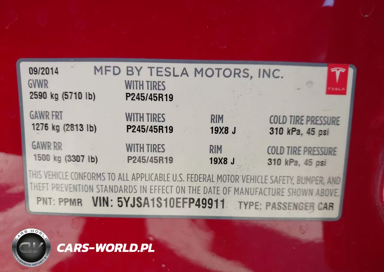 2014 Tesla Model S VIN:5YJSA1S10EFP49911 - 9