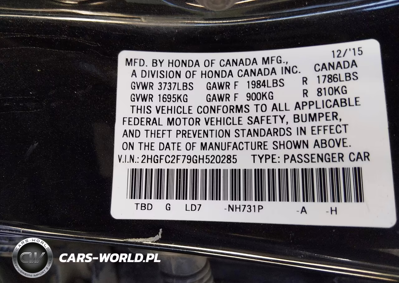 2016 Honda Civic Ex VIN:2HGFC2F79GH520285 - 9
