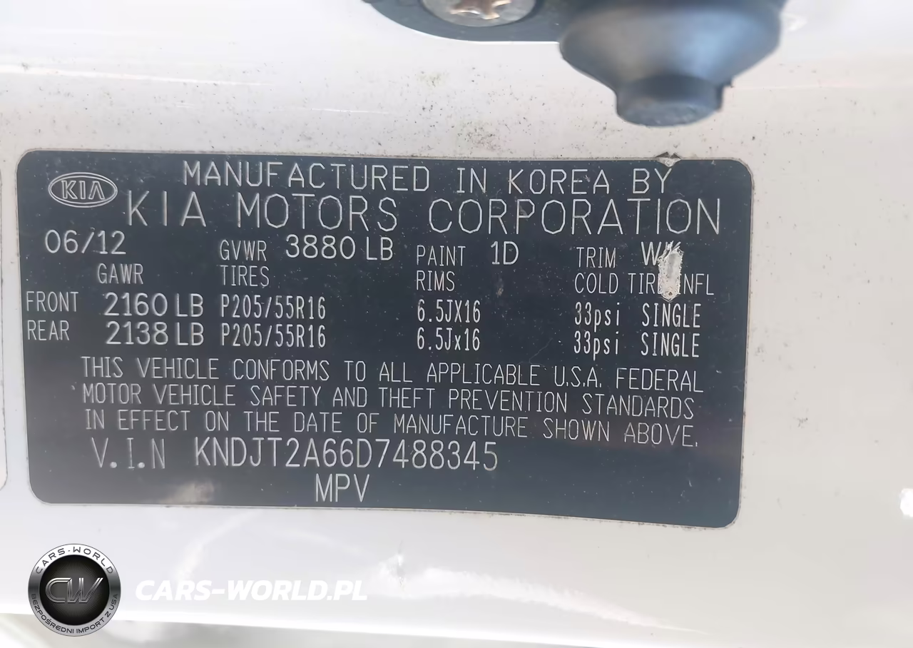 2013 Kia Soul + VIN:KNDJT2A66D7488345 - 9