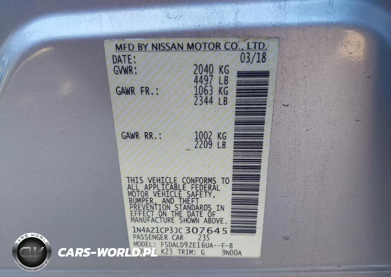 2018 Nissan Leaf Sv VIN:1N4AZ1CP3JC307645 - 9