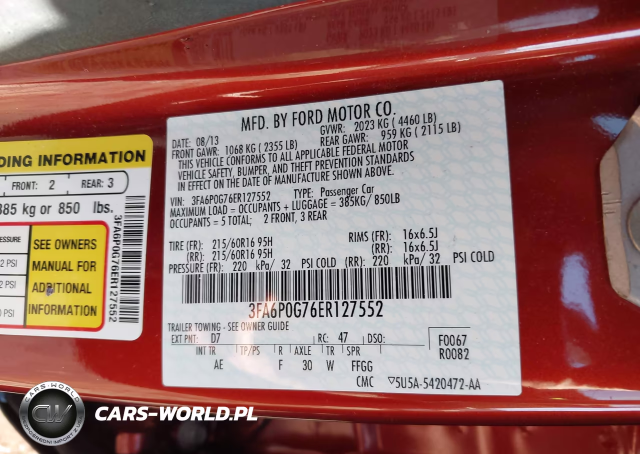 2014 Ford Fusion S VIN:3FA6P0G76ER127552 - 9