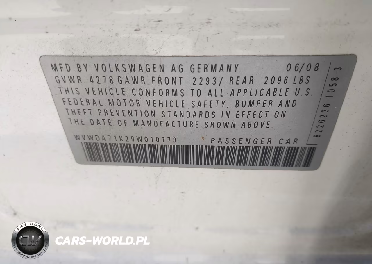 2009 Volkswagen Rabbit S VIN:WVWDA71K29W010773 - 9