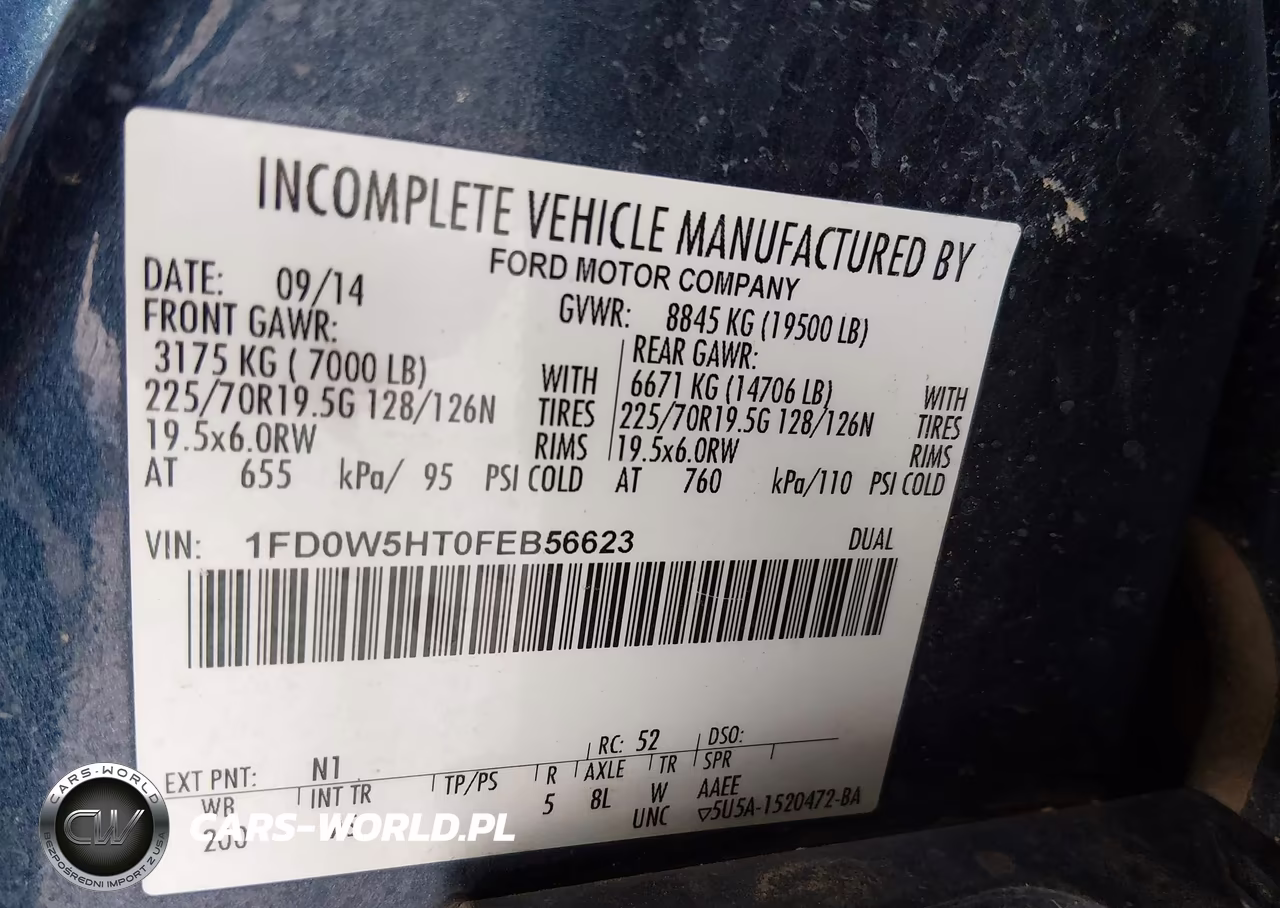 2015 Ford F-550 Chassis Xl VIN:1FD0W5HT0FEB56623 - 9