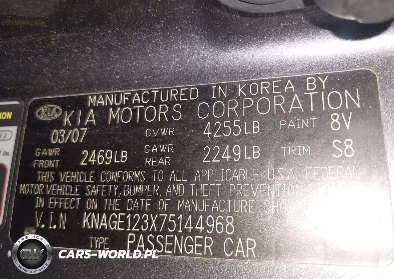 2007 Kia Optima Ex VIN:KNAGE123X75144968 - 9
