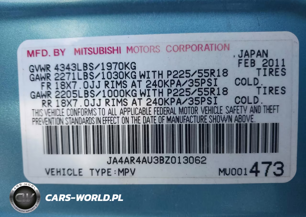 2011 Mitsubishi Outlander Sport Se VIN:JA4AR4AU3BZ013062 - 9