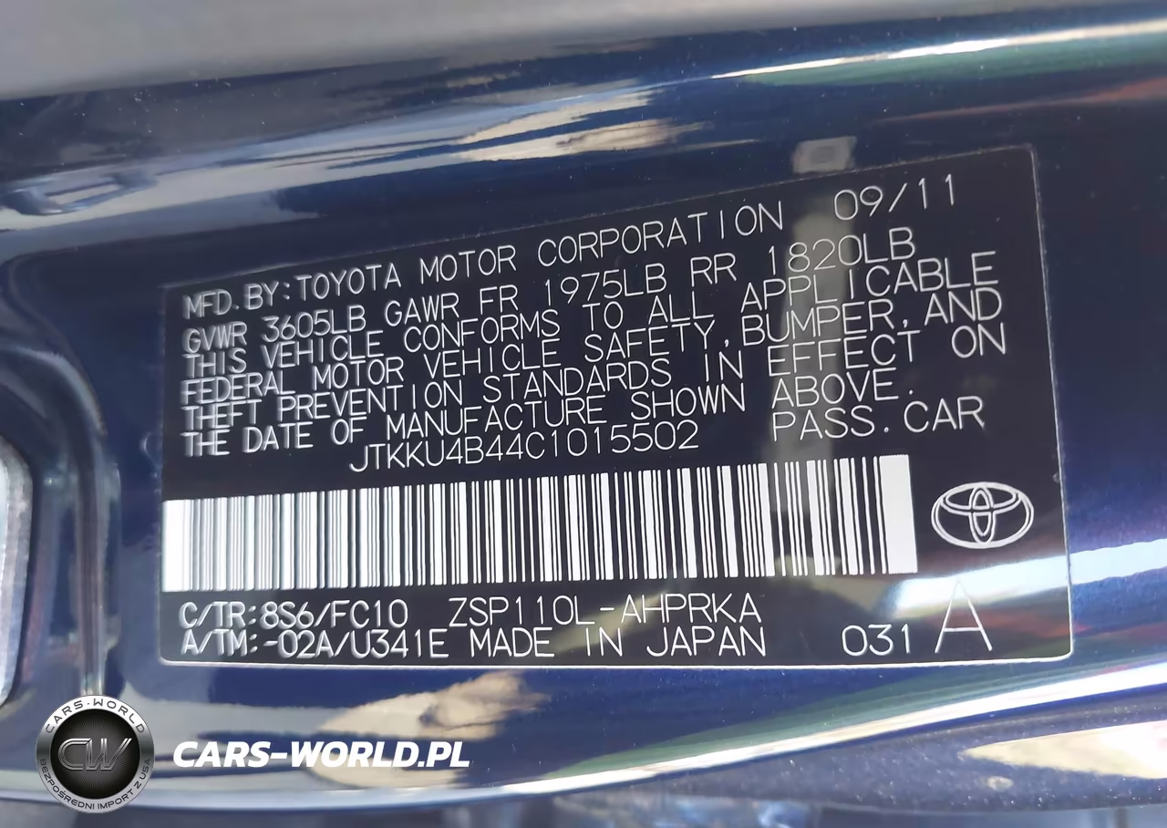 2012 Scion Xd VIN:JTKKU4B44C1015502 - 9