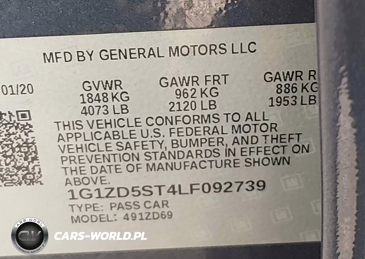 2020 Chevrolet Malibu Fwd Lt VIN:1G1ZD5ST4LF092739 - 9