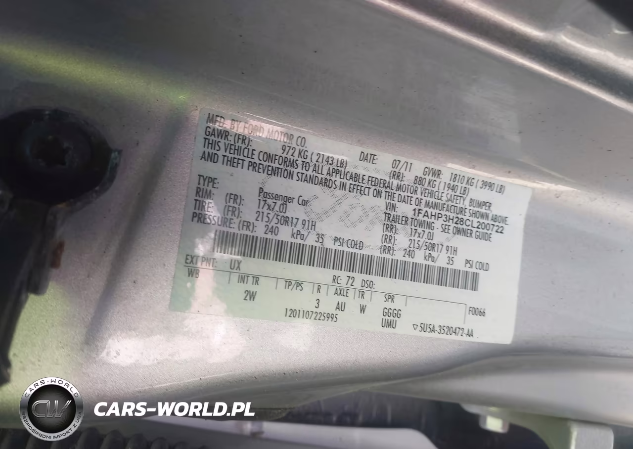 2012 Ford Focus Sel VIN:1FAHP3H28CL200722 - 9