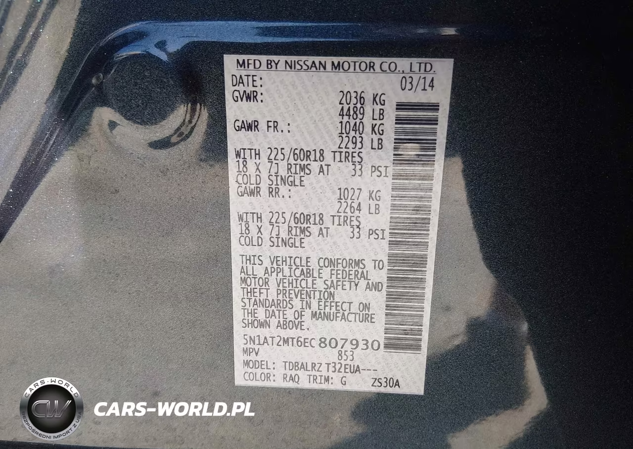 2014 Nissan Rogue Sl VIN:5N1AT2MT6EC807930 - 9