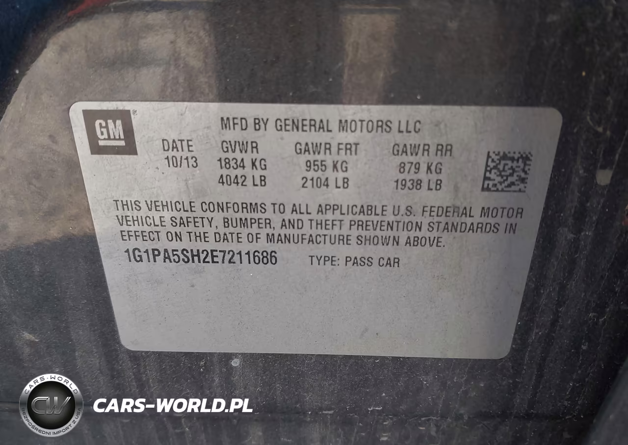 2014 Chevrolet Cruze Ls Auto VIN:1G1PA5SH2E7211686 - 9