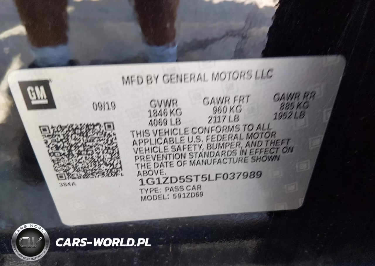 2020 Chevrolet Malibu Fwd Lt VIN:1G1ZD5ST5LF037989 - 9