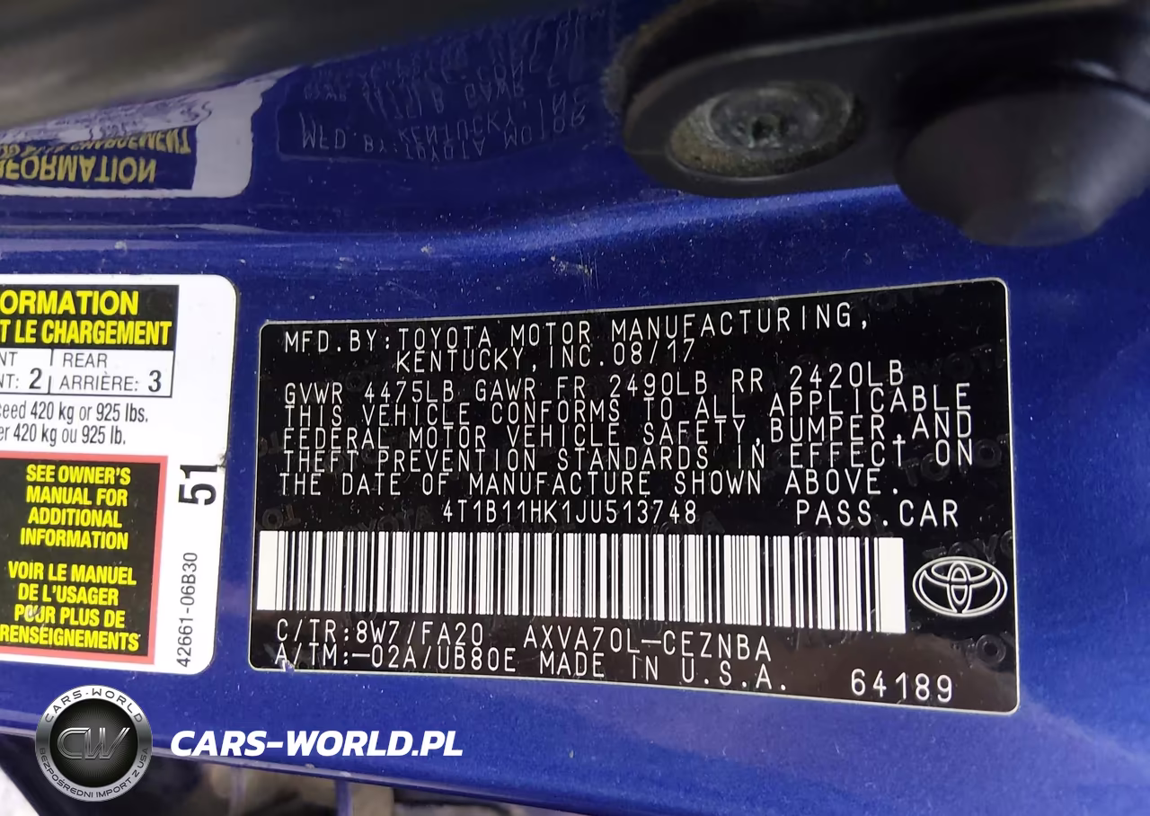 2018 Toyota Camry Le VIN:4T1B11HK1JU513748 - 9