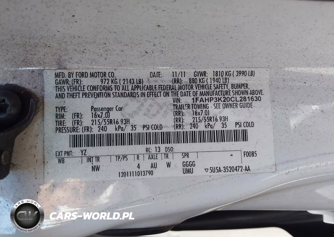 2012 Ford Focus Se VIN:1FAHP3K20CL281630 - 9
