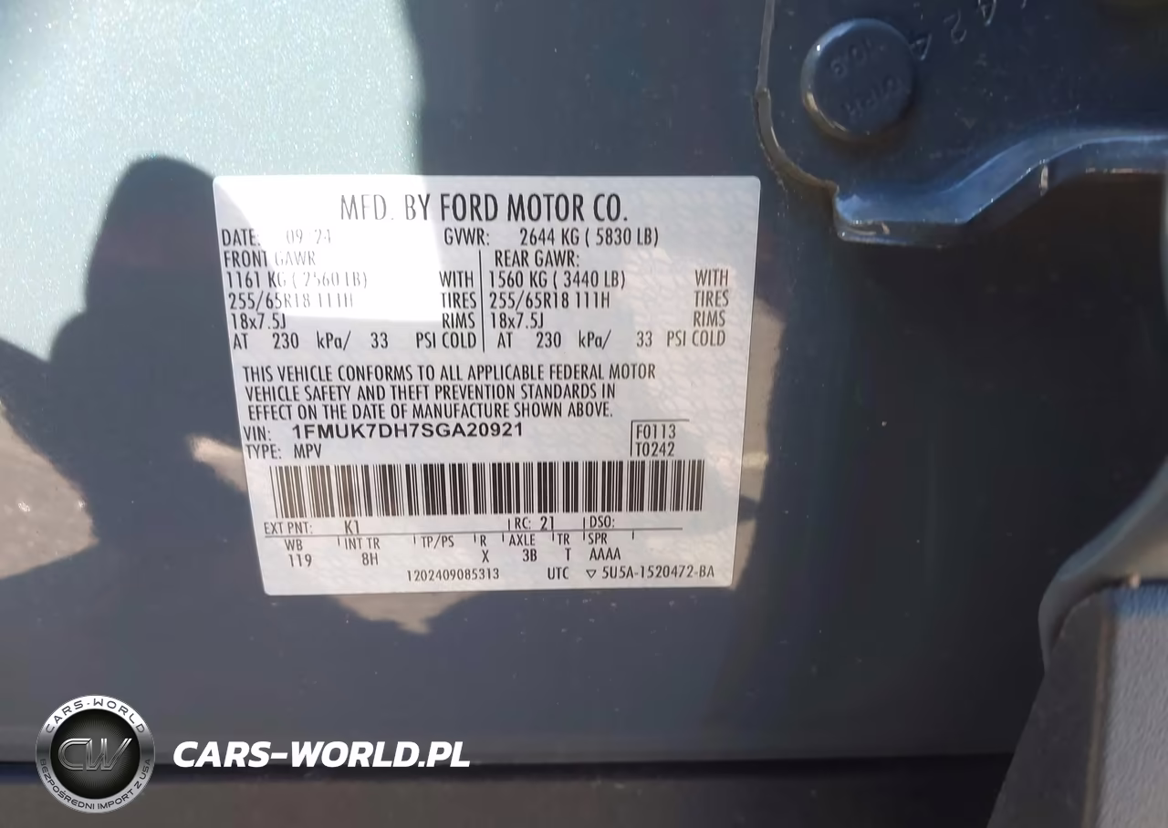 2025 Ford Explorer Active VIN:1FMUK7DH7SGA20921 - 9