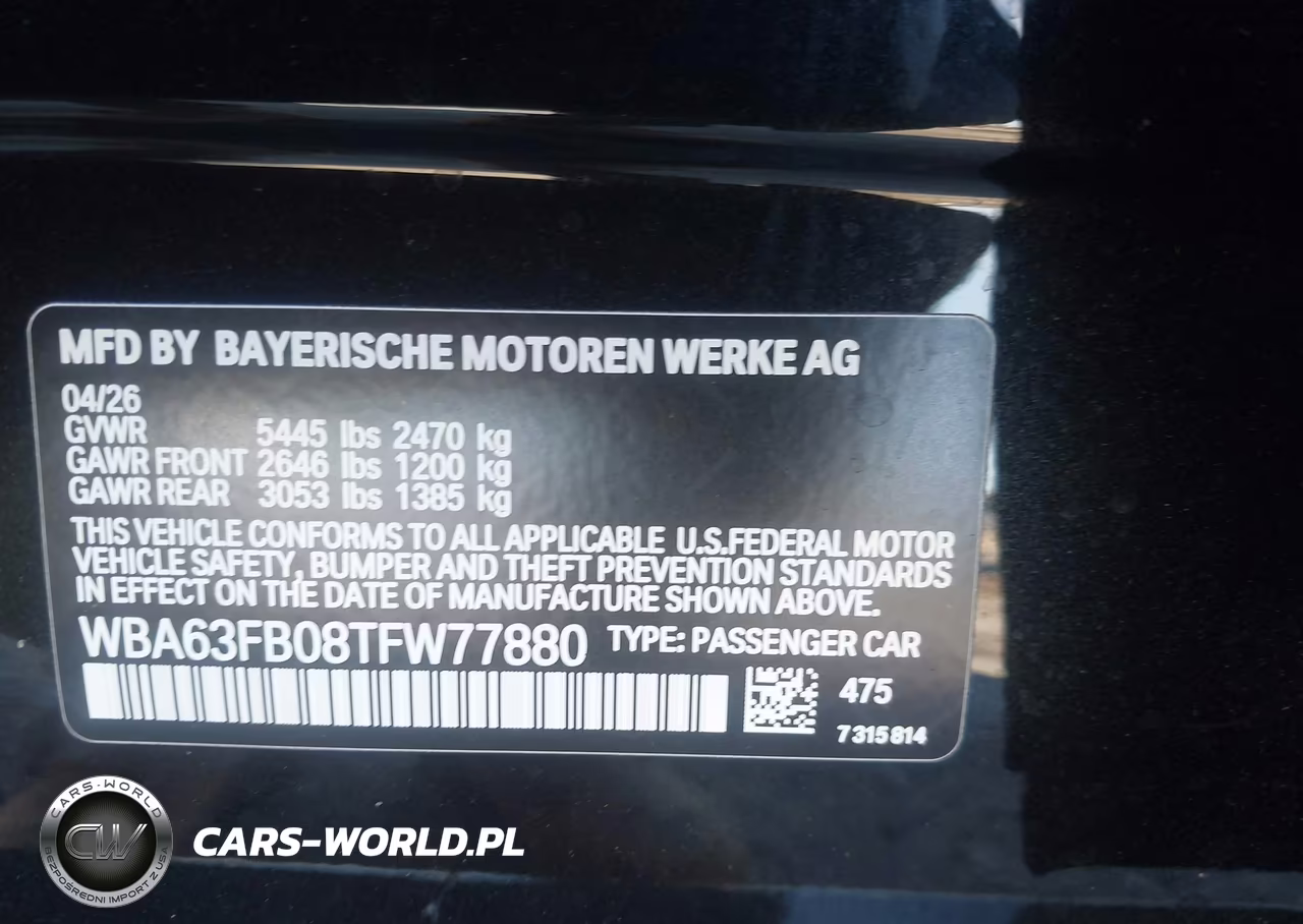 2026 BMW M440I Gran Coupe xDrive VIN:WBA63FB08TFW77880 - 9