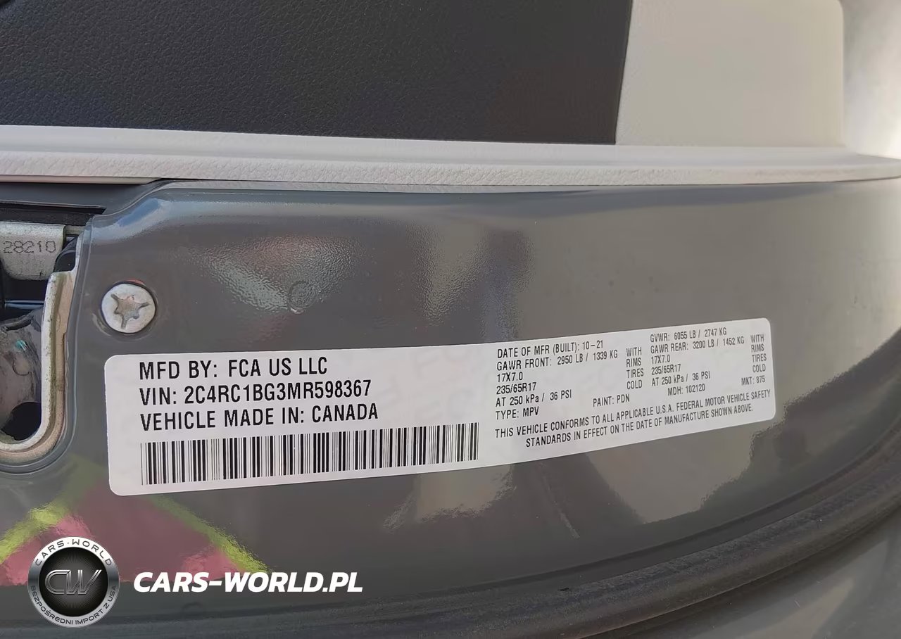 2021 Chrysler Pacifica Touring L VIN:2C4RC1BG3MR598367 - 9