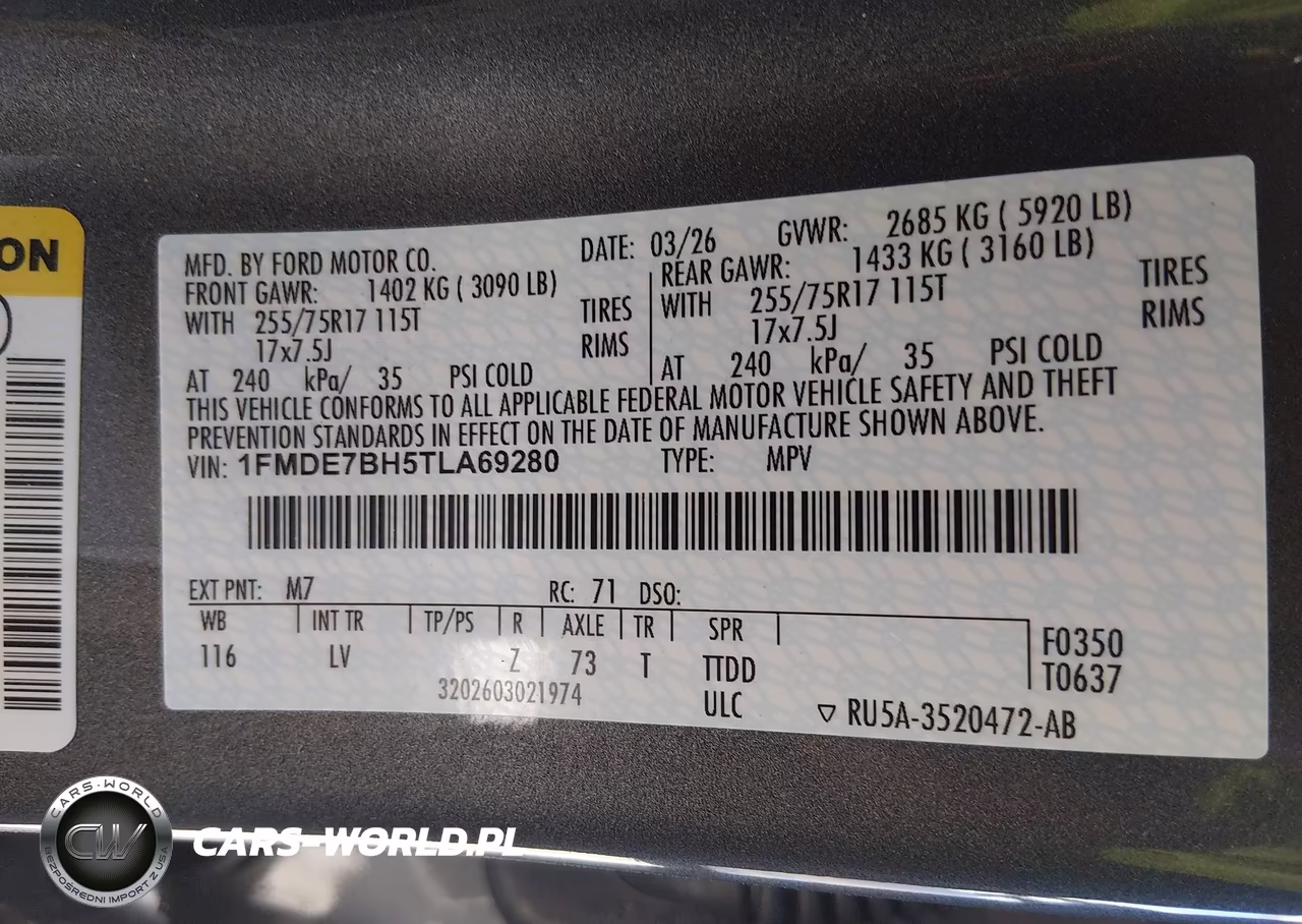 2026 Ford Bronco Big Bend VIN:1FMDE7BH5TLA69280 - 9