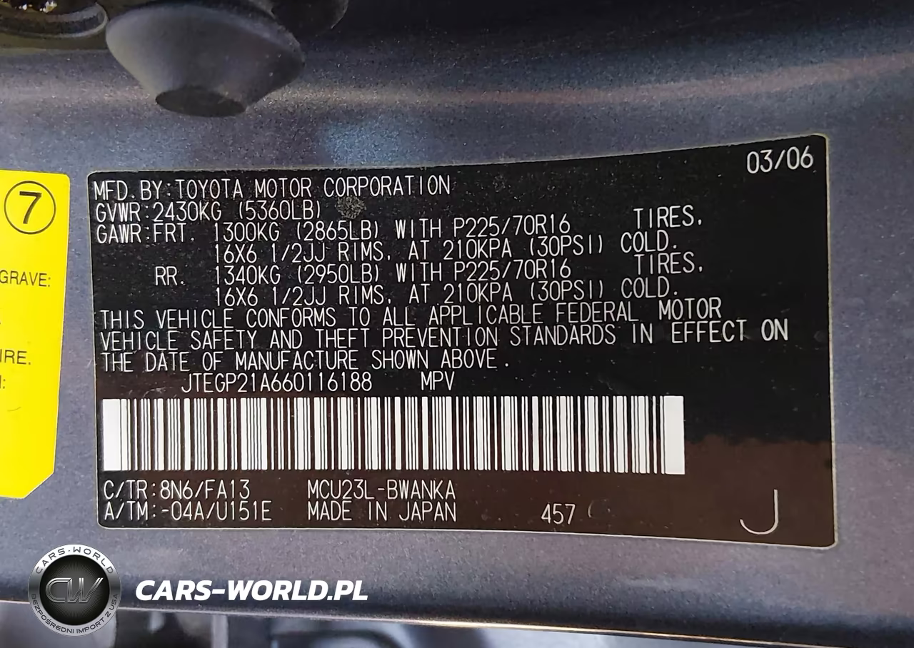 2006 Toyota Highlander V6 VIN:JTEGP21A660116188 - 9