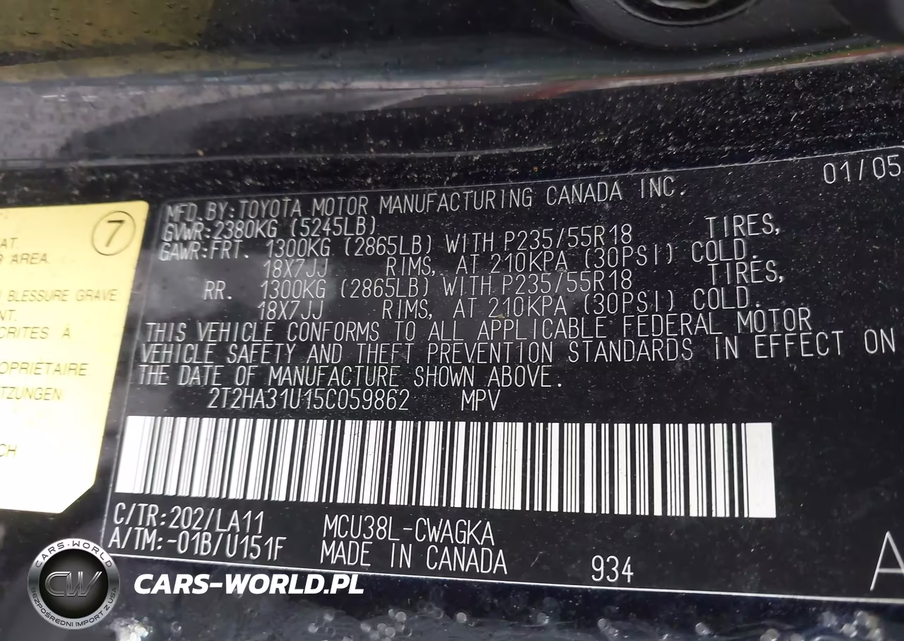 2005 Lexus Rx 330 VIN:2T2HA31U15C059862 - 9