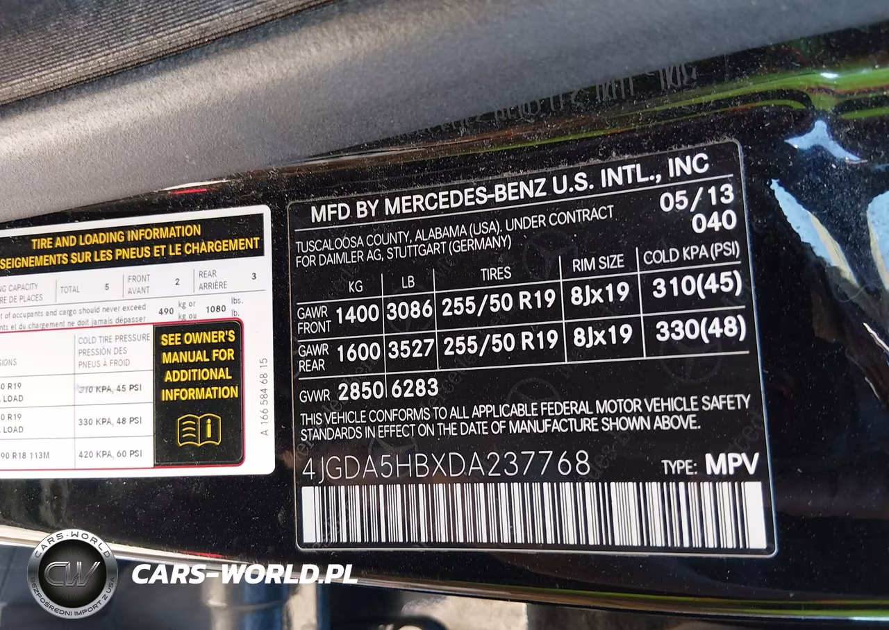 2013 Mercedes-Benz M-Class Ml 350 VIN:4JGDA5HBXDA237768 - 9