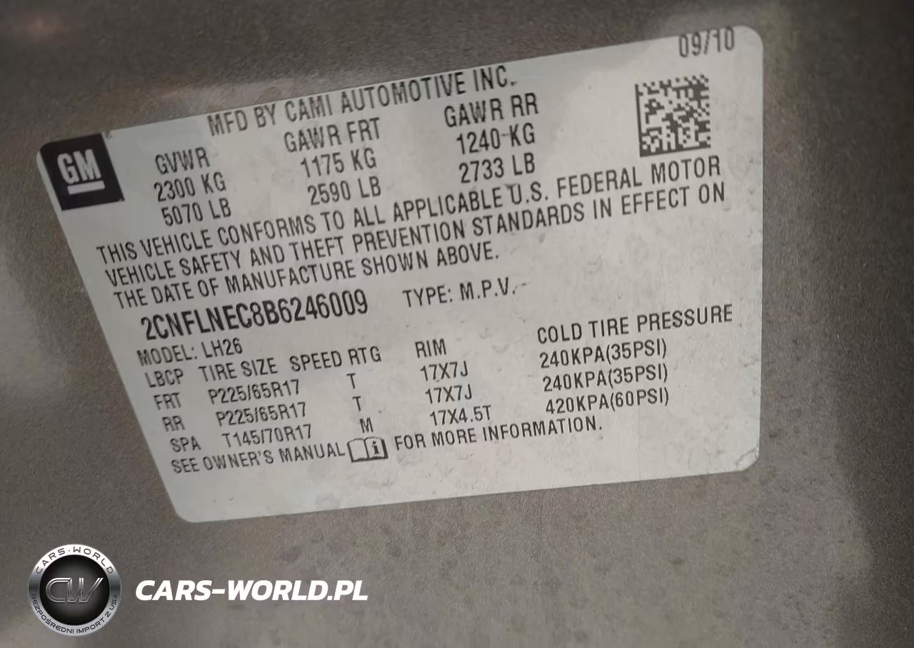 2011 Chevrolet Equinox 2Lt VIN:2CNFLNEC8B6246009 - 9