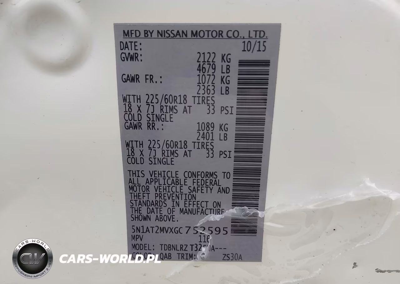 2016 Nissan Rogue Sl VIN:5N1AT2MVXGC752595 - 9