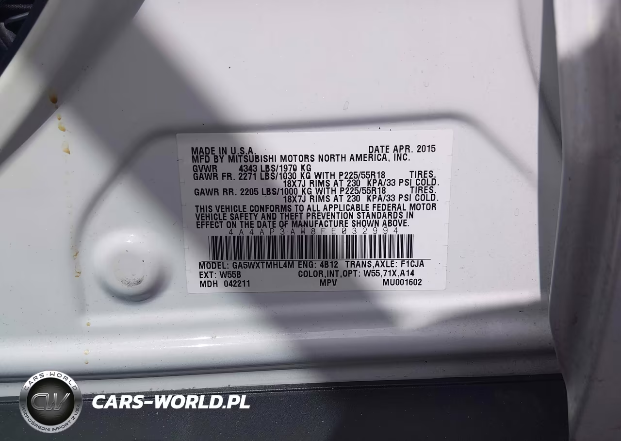 2015 Mitsubishi Outlander Sport Es VIN:4A4AP3AW8FE032994 - 9