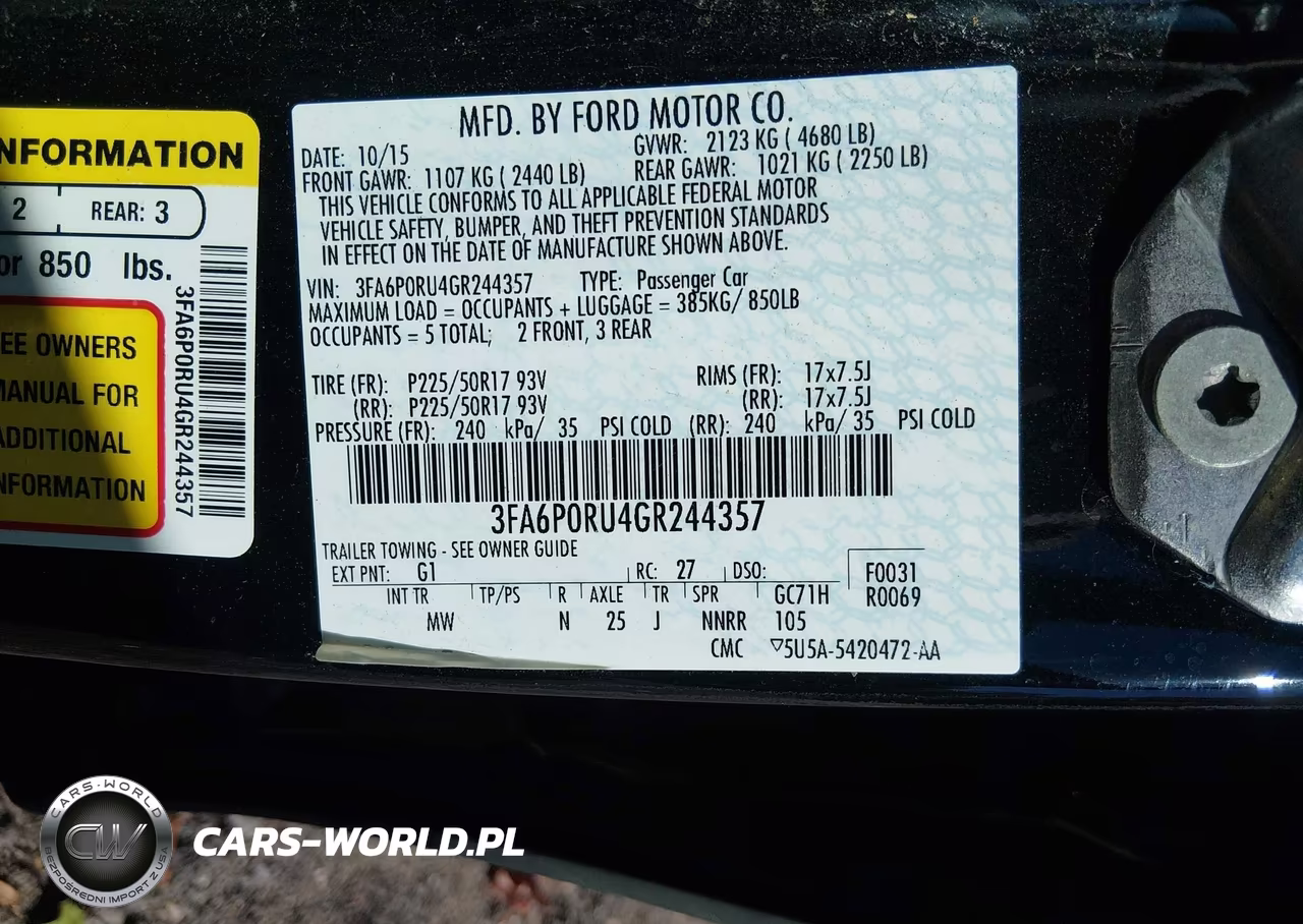 2016 Ford Fusion Hybrid Titanium VIN:3FA6P0RU4GR244357 - 9