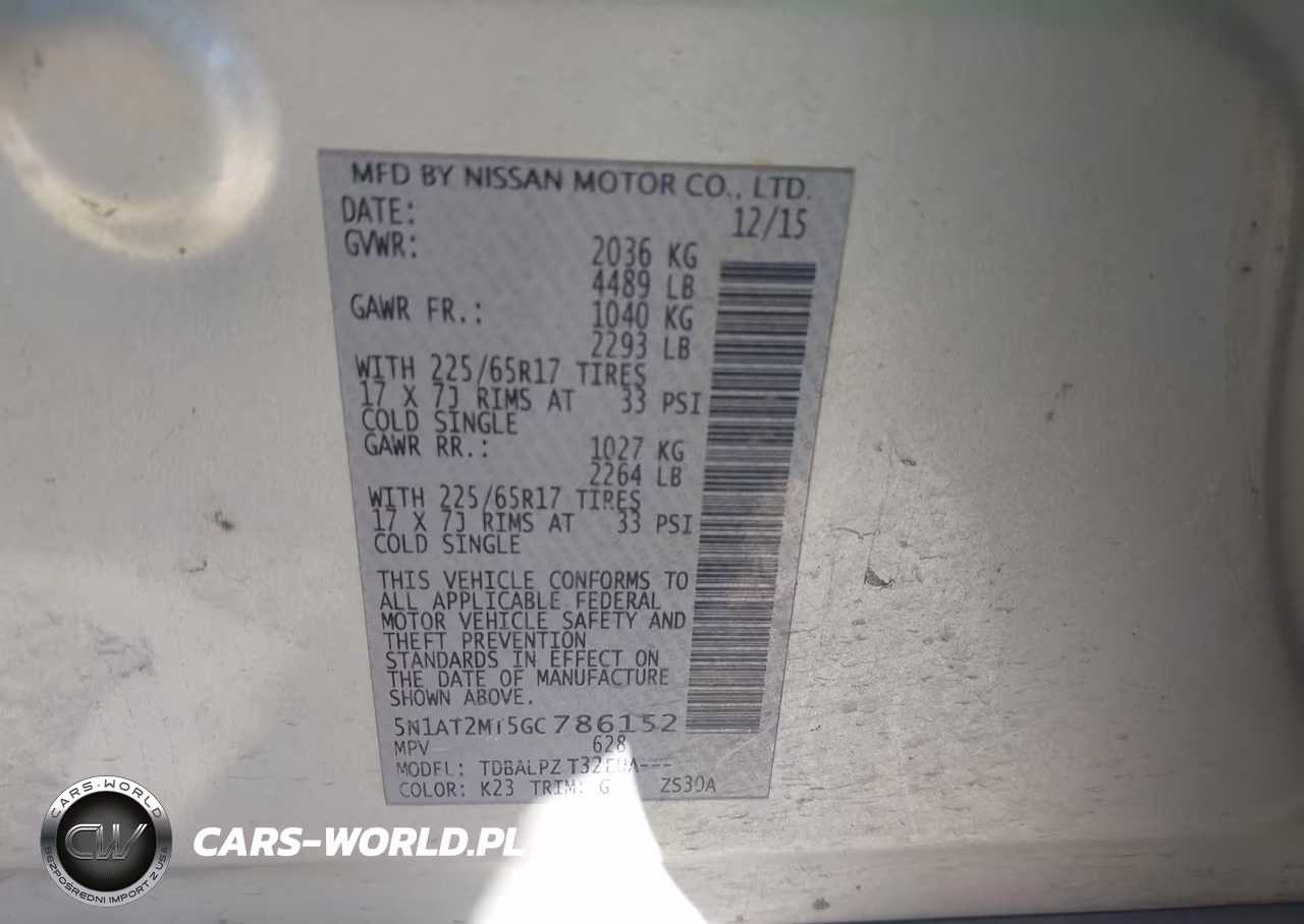 2016 Nissan Rogue S-Sl-Sv VIN:5N1AT2MT5GC786152 - 9