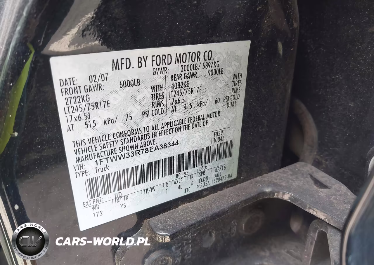 2008 Ford F-350 Fx4-King Ranch-Lariat-Xl-Xlt VIN:1FTWW33R78EA38344 - 8