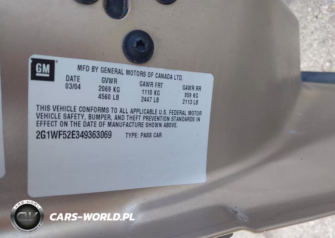 2004 Chevrolet Impala VIN:2G1WF52E349363069 - 9