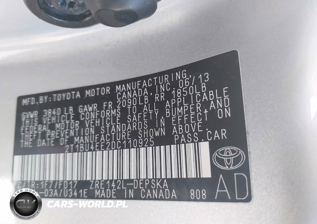2013 Toyota Corolla S VIN:2T1BU4EE2DC110925 - 9