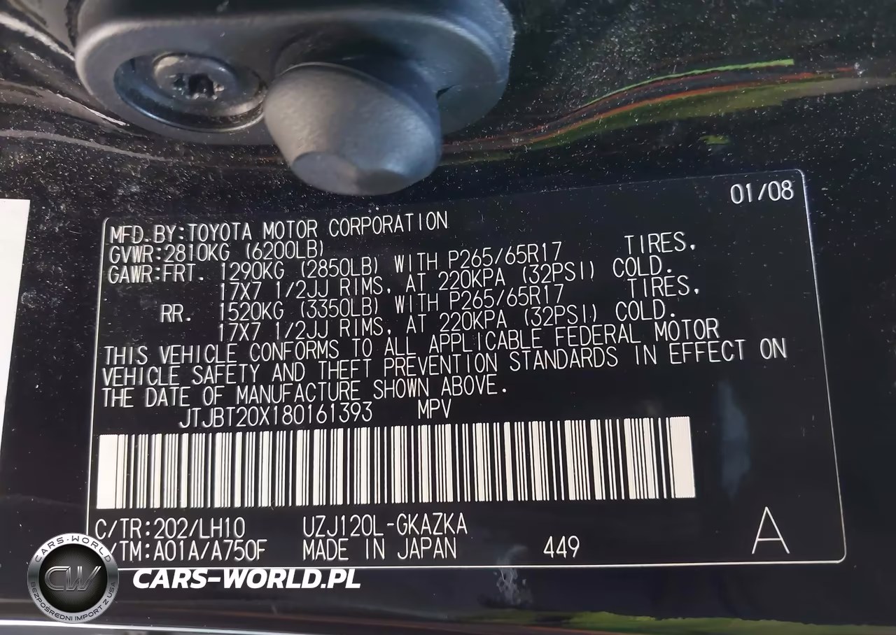 2008 Lexus Gx 470 VIN:JTJBT20X180161393 - 9