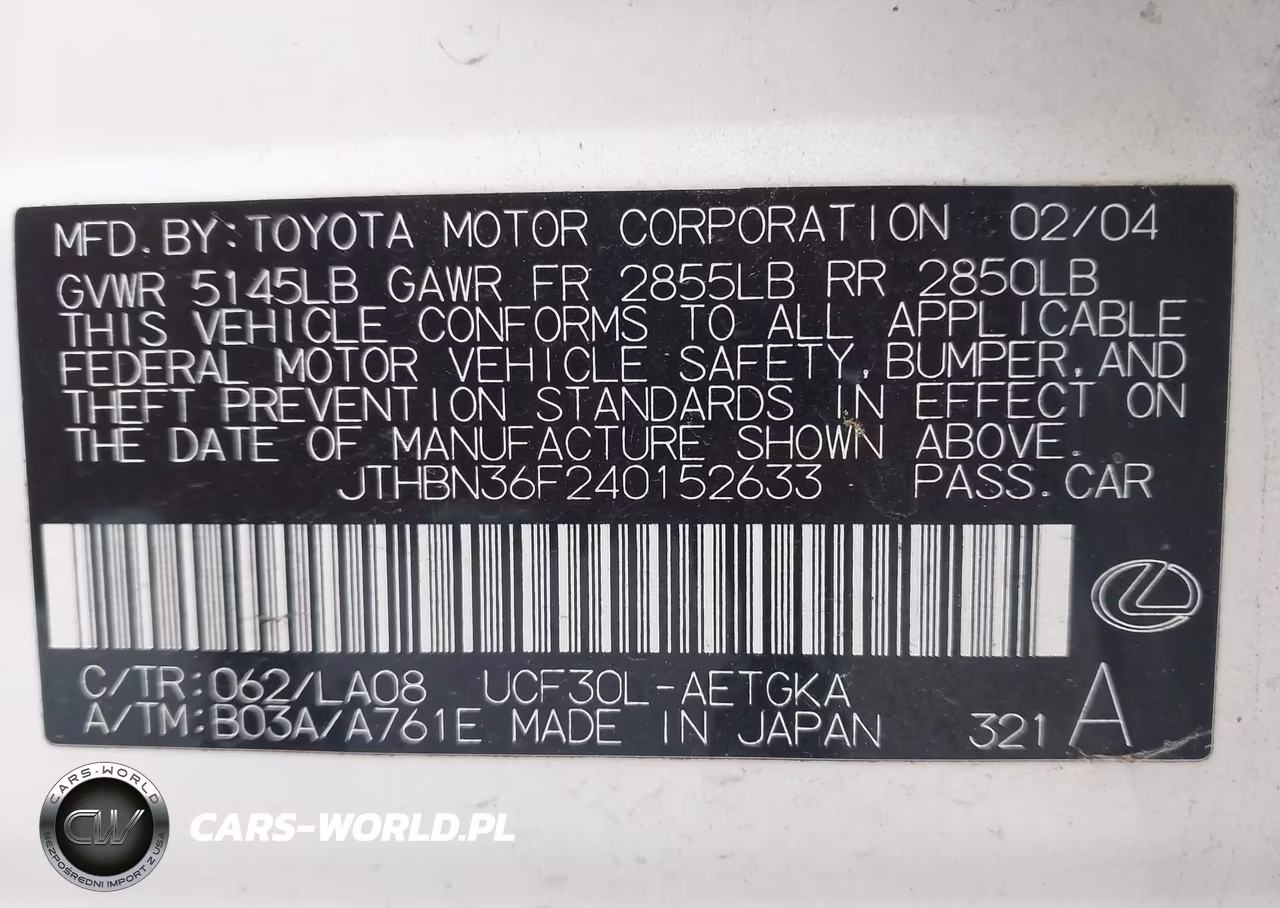 2004 Lexus Ls 430 VIN:JTHBN36F240152633 - 9