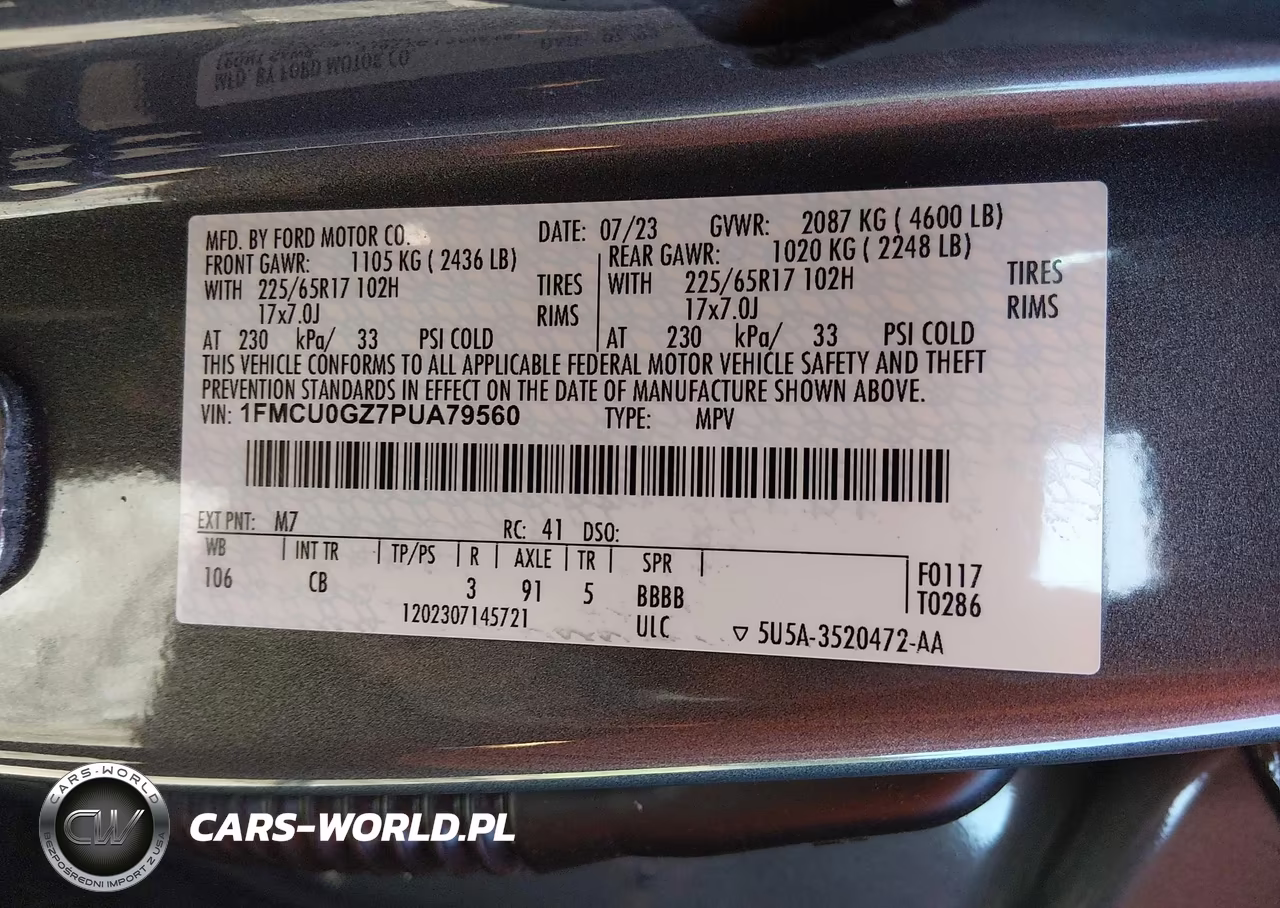 2023 Ford Escape Active VIN:1FMCU0GZ7PUA79560 - 9