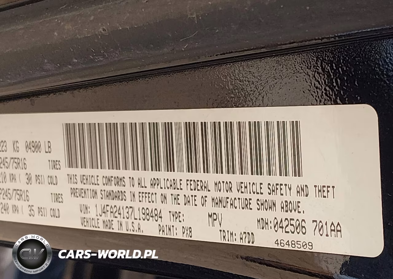 2007 Jeep Wrangler X VIN:1J4FA24137L198484 - 12