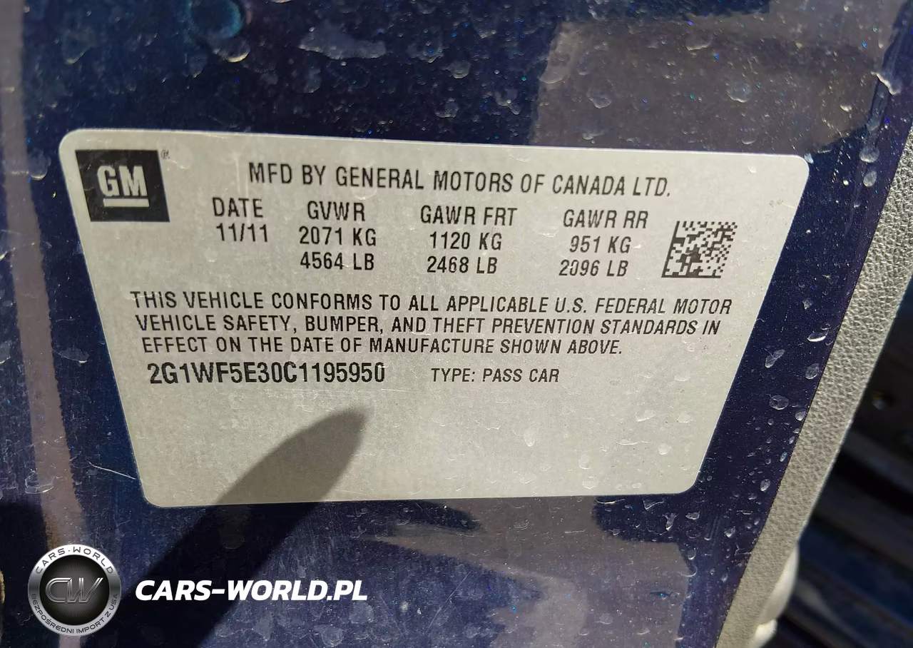 2012 Chevrolet Impala Ls VIN:2G1WF5E30C1195950 - 9