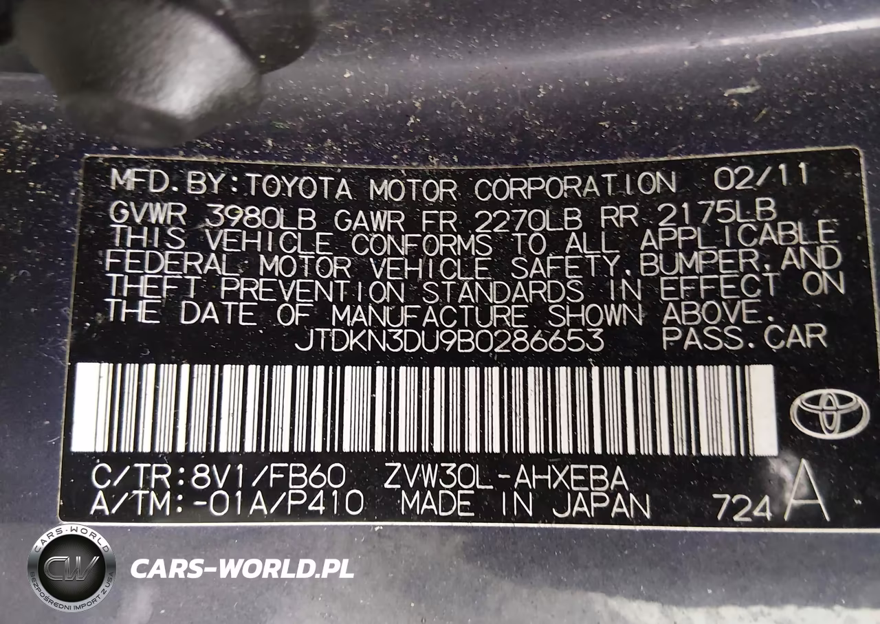 2011 Toyota Prius Three VIN:JTDKN3DU9B0286653 - 9