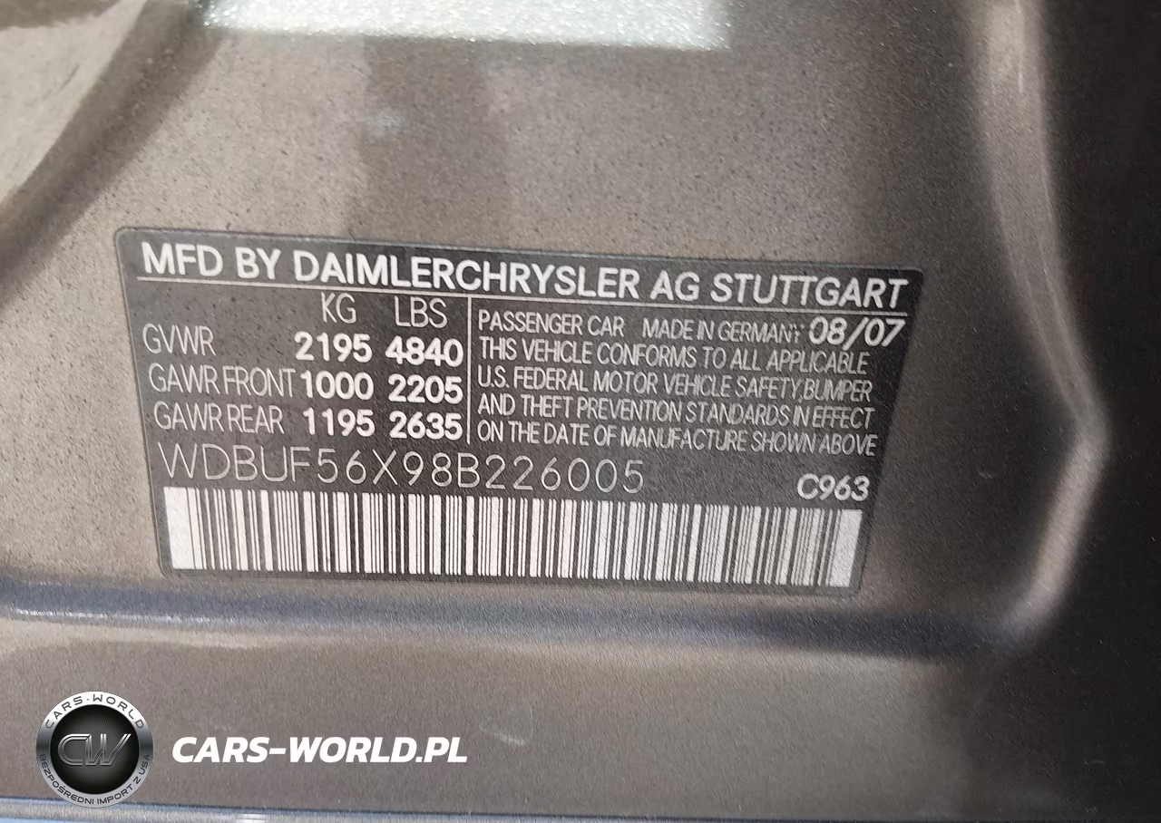 2008 Mercedes-Benz E 350 VIN:WDBUF56X98B226005 - 9
