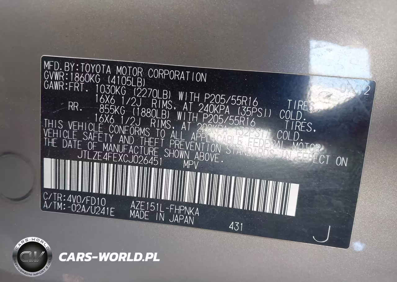 2012 Scion Xb VIN:JTLZE4FEXCJ026451 - 9