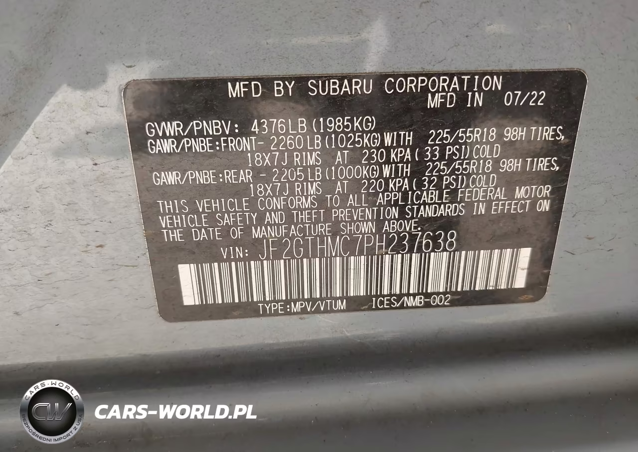 2023 Subaru Crosstrek Limited VIN:JF2GTHMC7PH237638 - 9